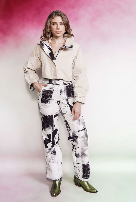 Plume White Cow pant